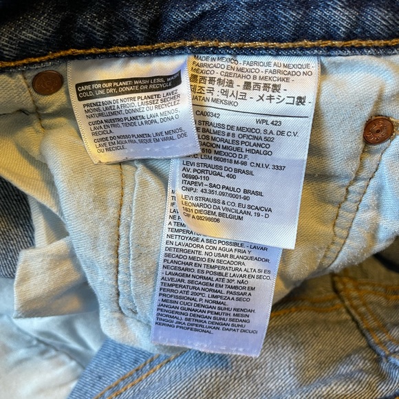 Levi 501 Jeans Blue Mens 36x32 Button Fly Straight Leg - Picture 4 of 6